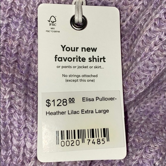 Marine Layer Elisa Pullover Knit lilac Sweater - Picture 12 of 12